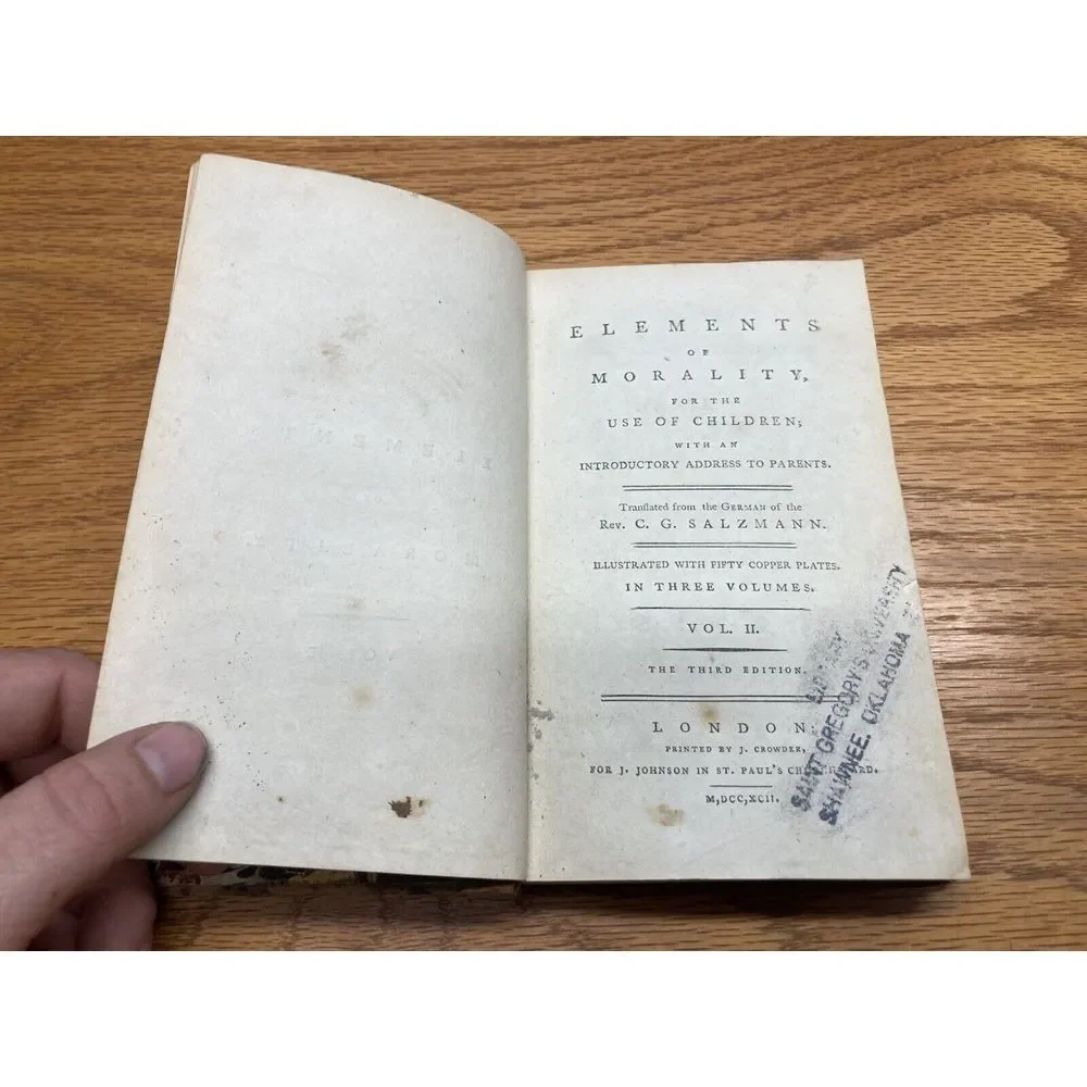1792 Elements of Morality for the Use of‎ Children The Third Edition Volume Set
